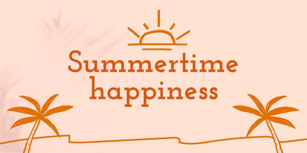 summertime happiness editable template social media banner 53876 114800